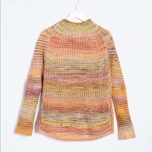 NWOT LOFT LOU & GREY SPACEDYE RIBBED PONCHO SWEATER